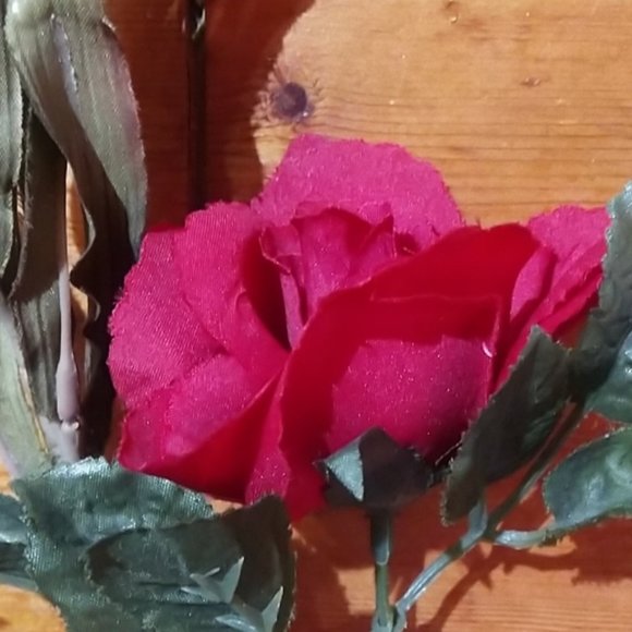 Faux Flower bundle Lily rose hydrangea Floral Red - Picture 7 of 8